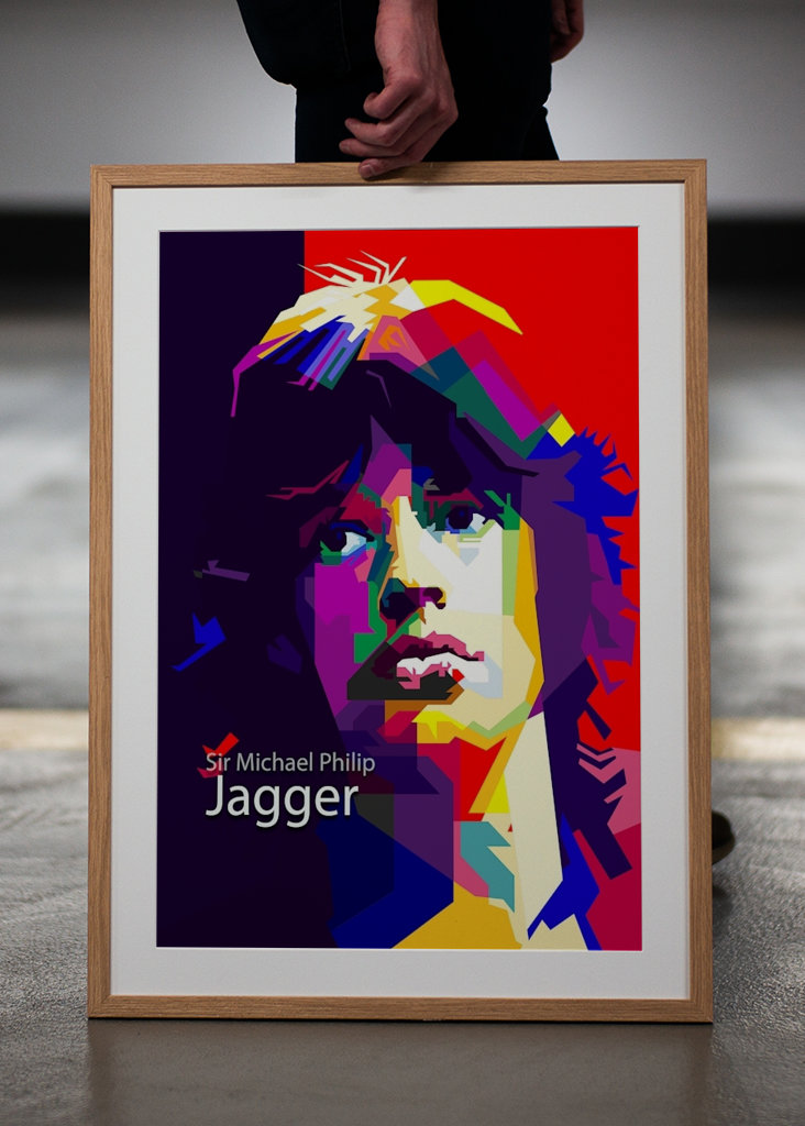 Mick Jagger Pop Art WPAP