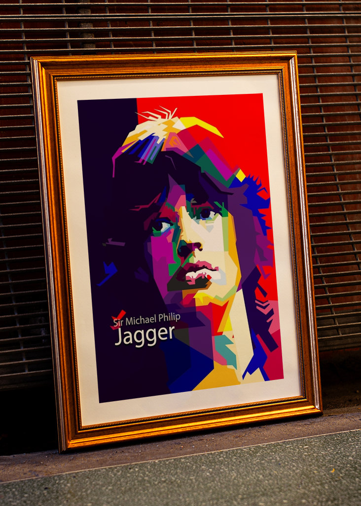 Mick Jagger Pop Art WPAP