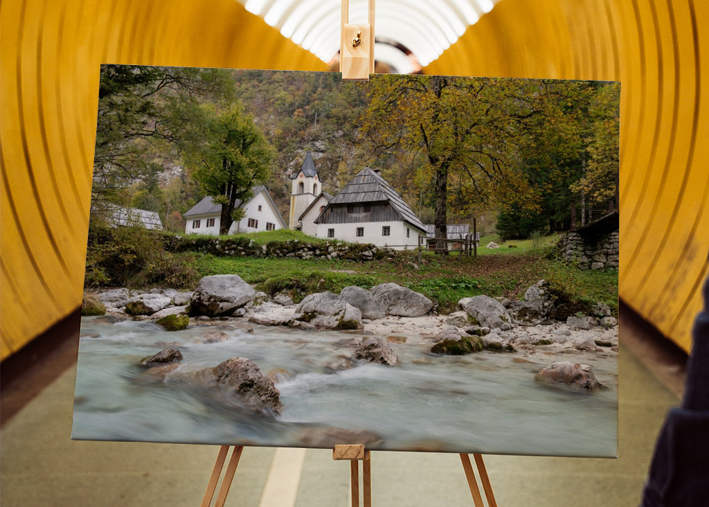 Kostel na řece Soča, Slovinsko