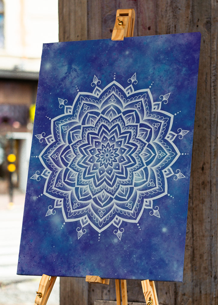 Mandala Blue Abstract 