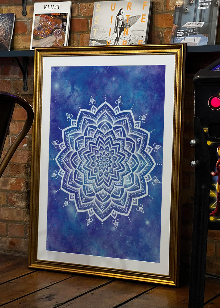 Mandala Blue Abstract 