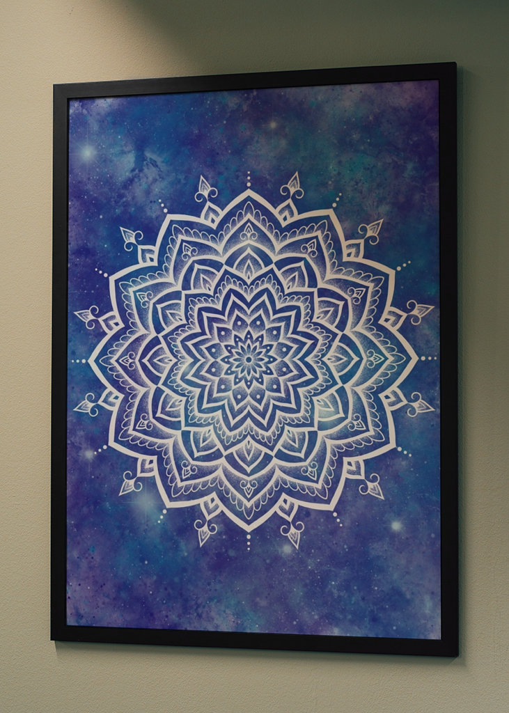 Mandala Blue Abstract 