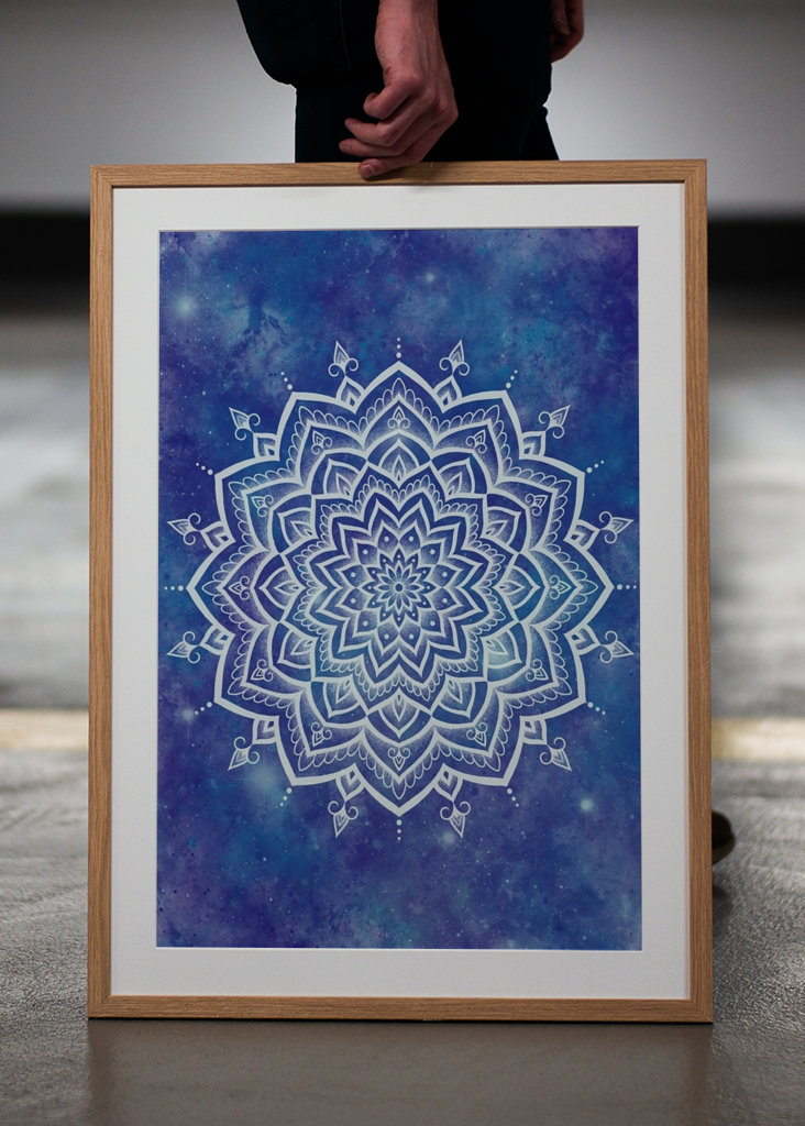 Mandala Blue Abstract 