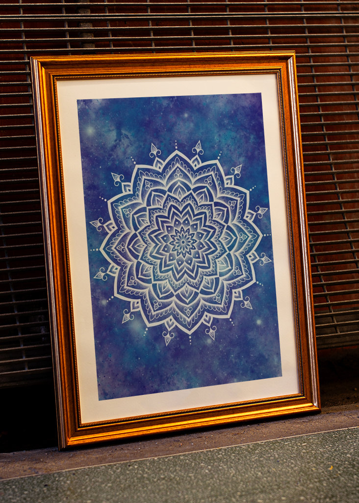 Mandala Blue Abstract 