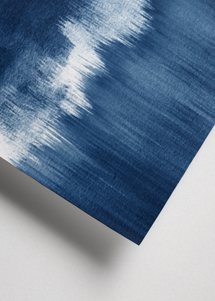 Pinselstriche aus blauem Aquarell