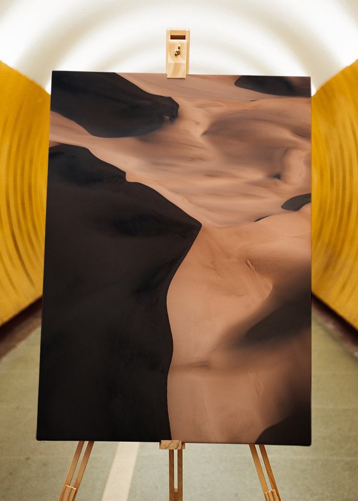 Dune in the desert from above
