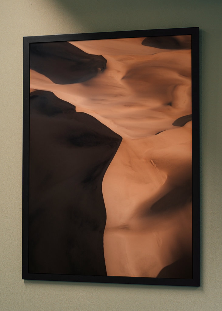 Dune in the desert from above