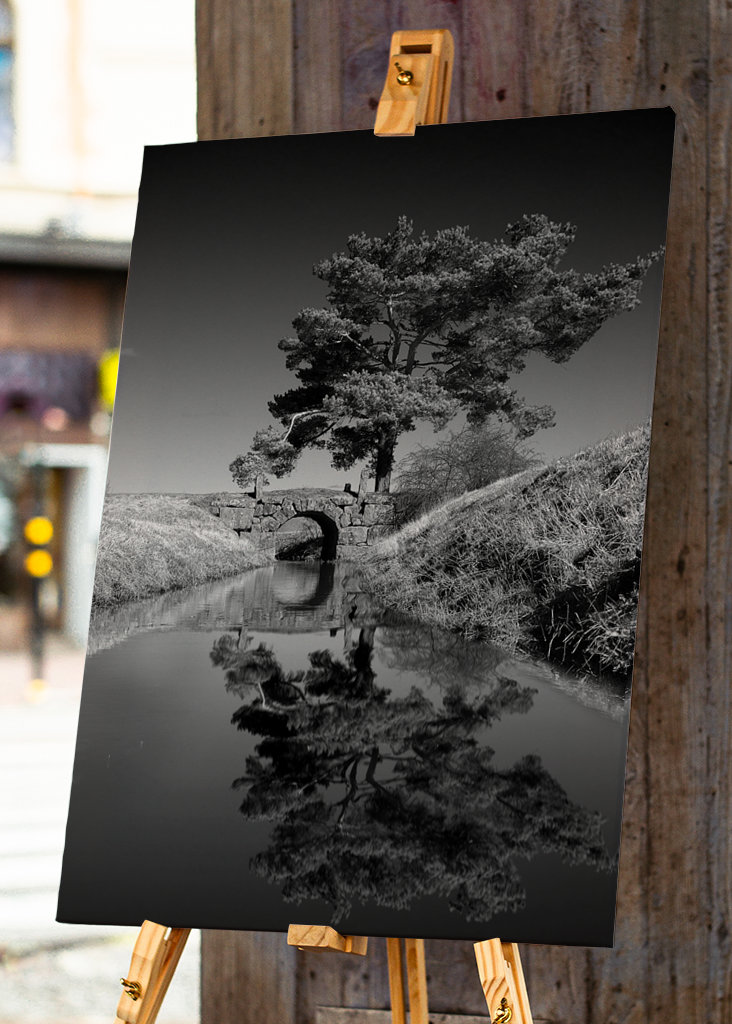 Stone bridge water reflection
