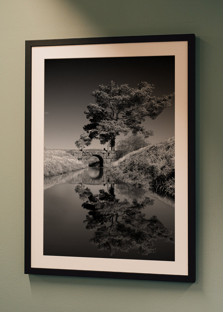 Stone bridge water reflection