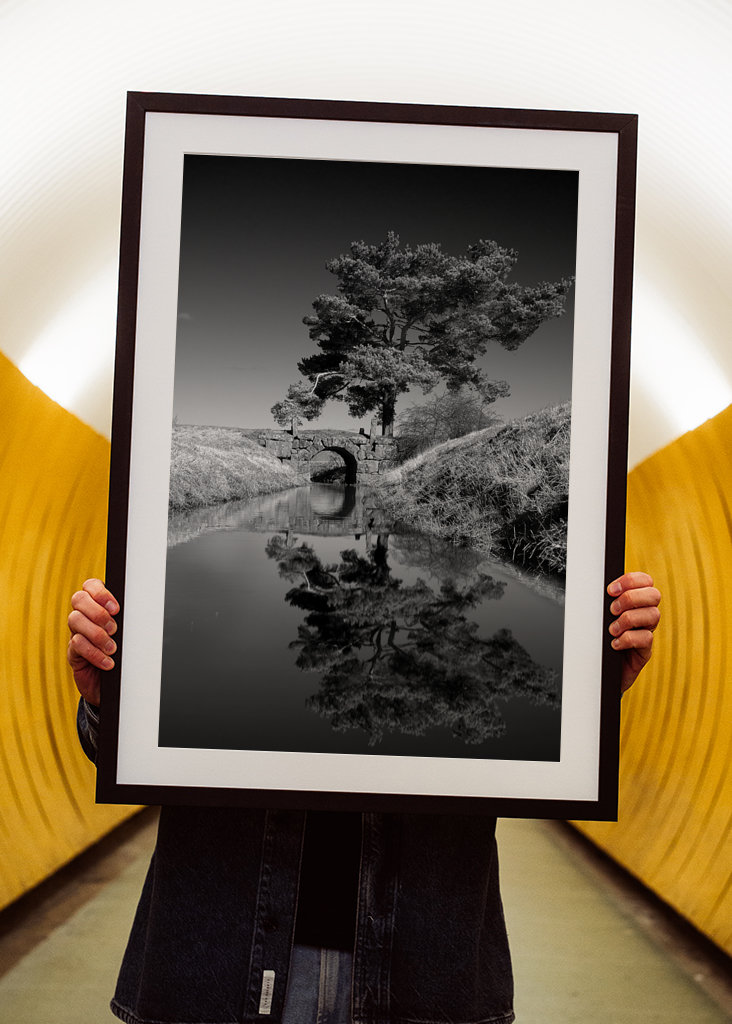 Stone bridge water reflection