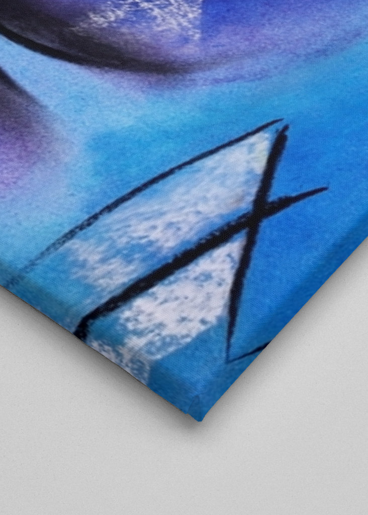 Abstraktes Gesicht - Pastell