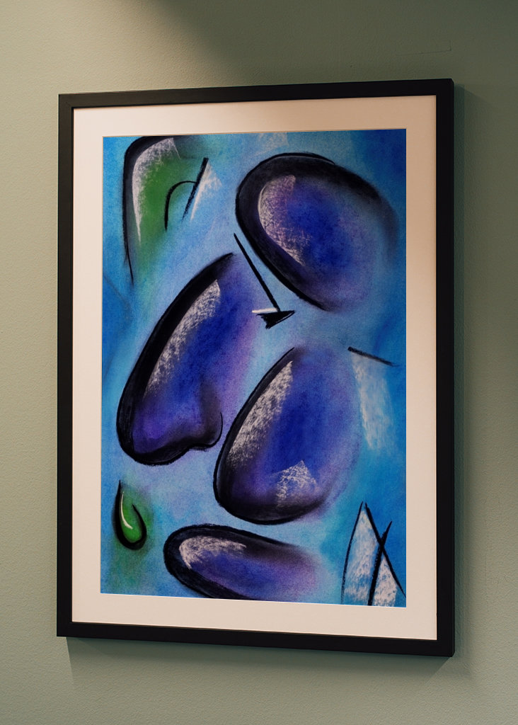 Abstraktes Gesicht - Pastell