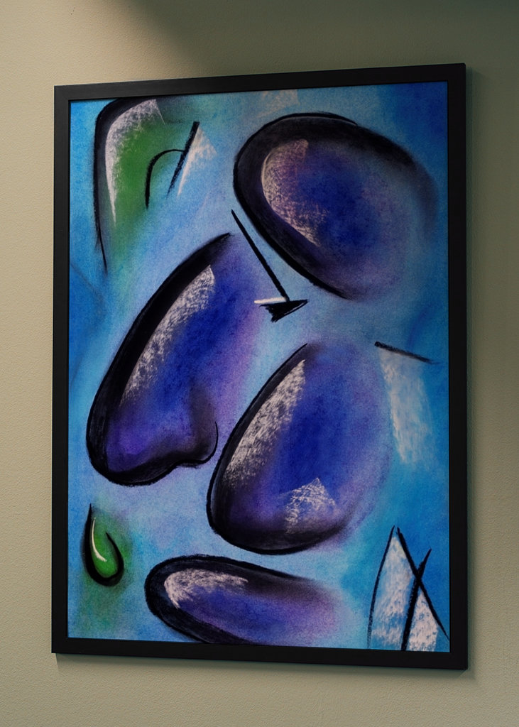 Abstraktes Gesicht - Pastell