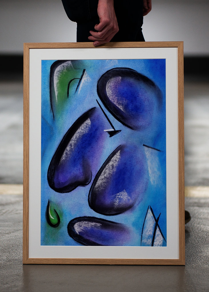 Abstraktes Gesicht - Pastell