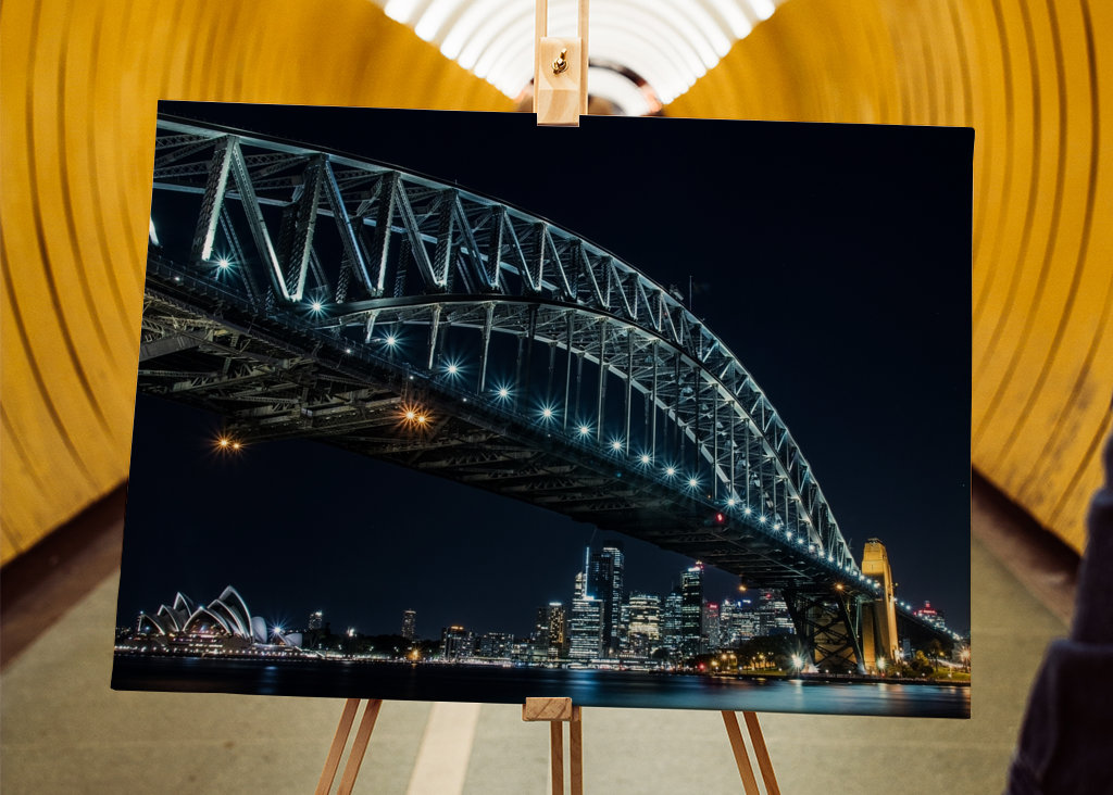 Sydney Harbour Bridge om natten