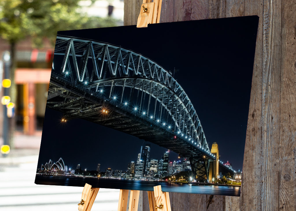 Sydney Harbour Bridge om natten