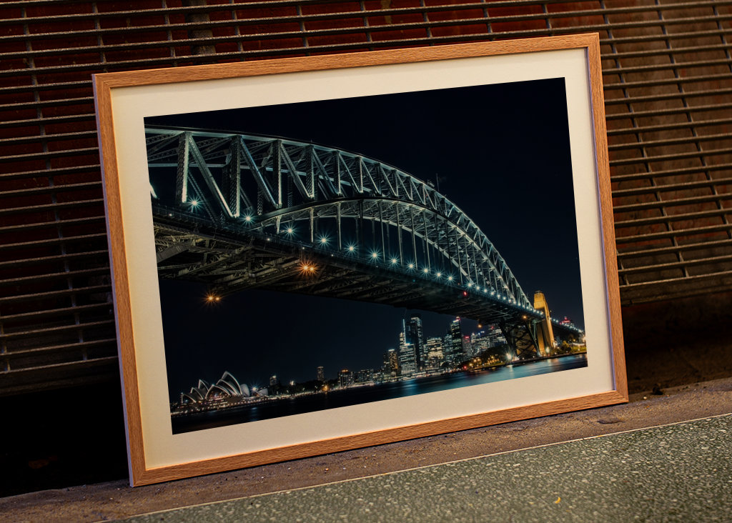 Sydney Harbour Bridge om natten