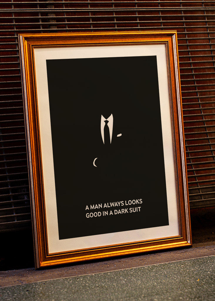 Gutes Aussehen in einem Anzug-Poster