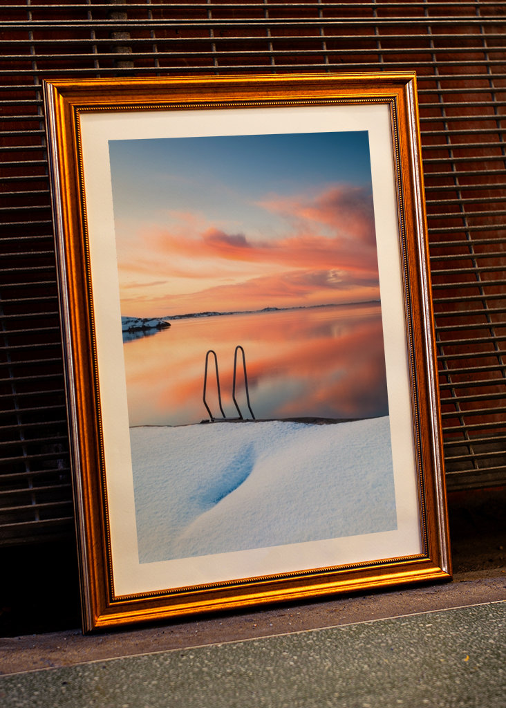 Unberührter Ort zum Winterschwimmen