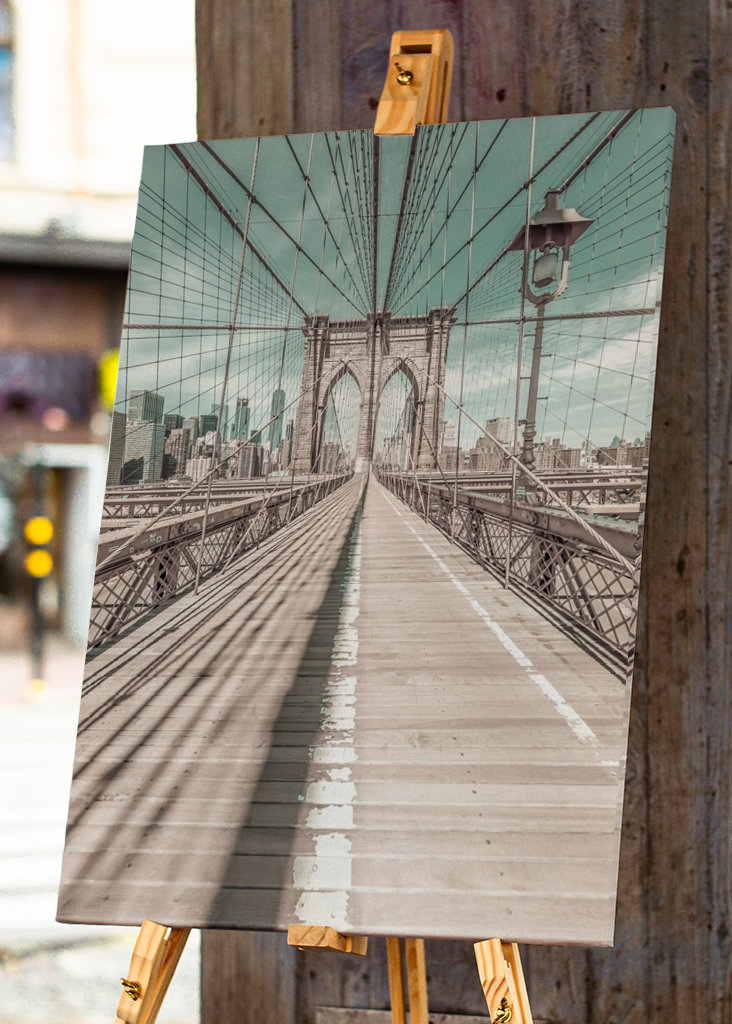 Vintage NYC Brooklyn Bridge