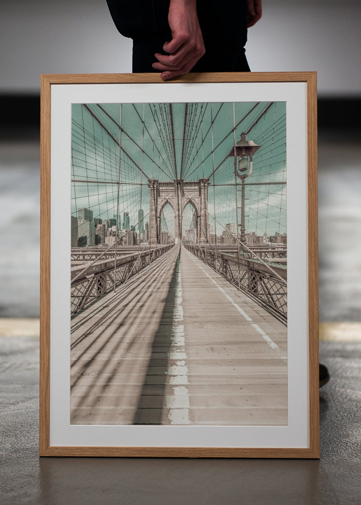 Vintage NYC Brooklyn Bridge