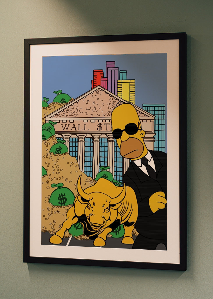 Wallstreet Homer Plakát