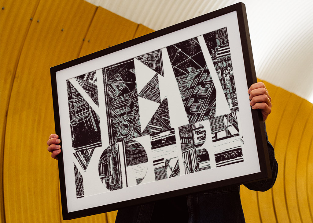 New York-bokstäver collage 