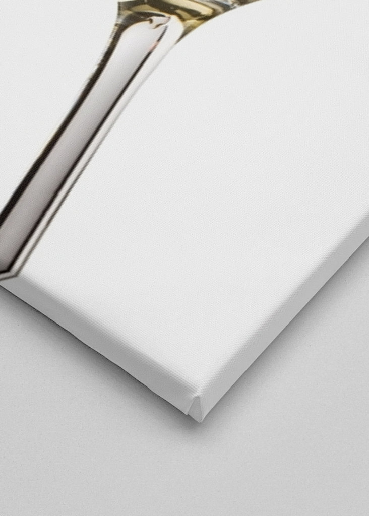 Wine glass with water drops