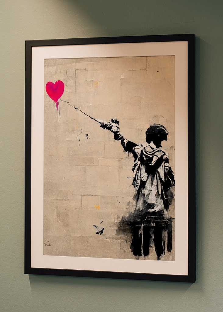 Aim for love x Banksy