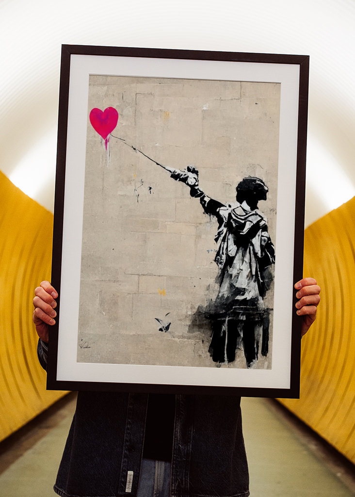 Aim for love x Banksy
