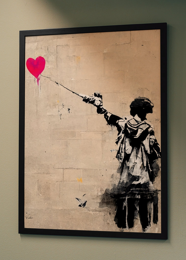 Aim for love x Banksy