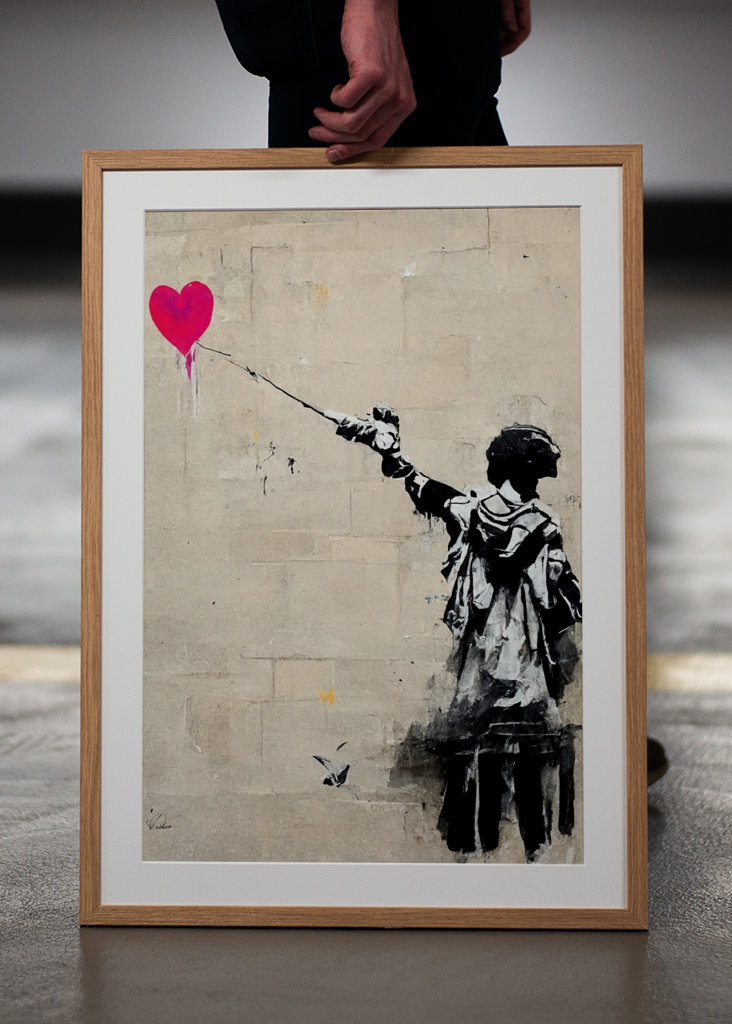 Aim for love x Banksy