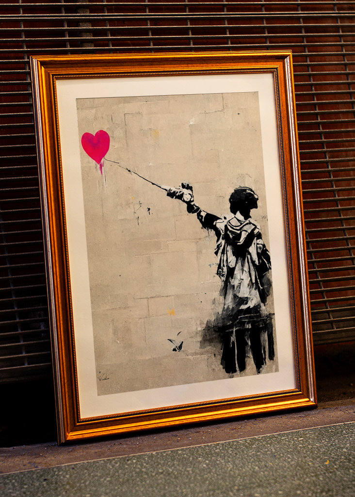 Aim for love x Banksy
