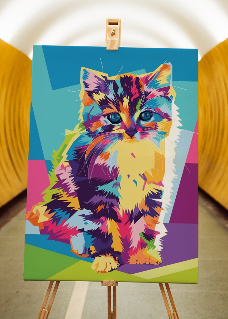 Cat Pop Art WPAP