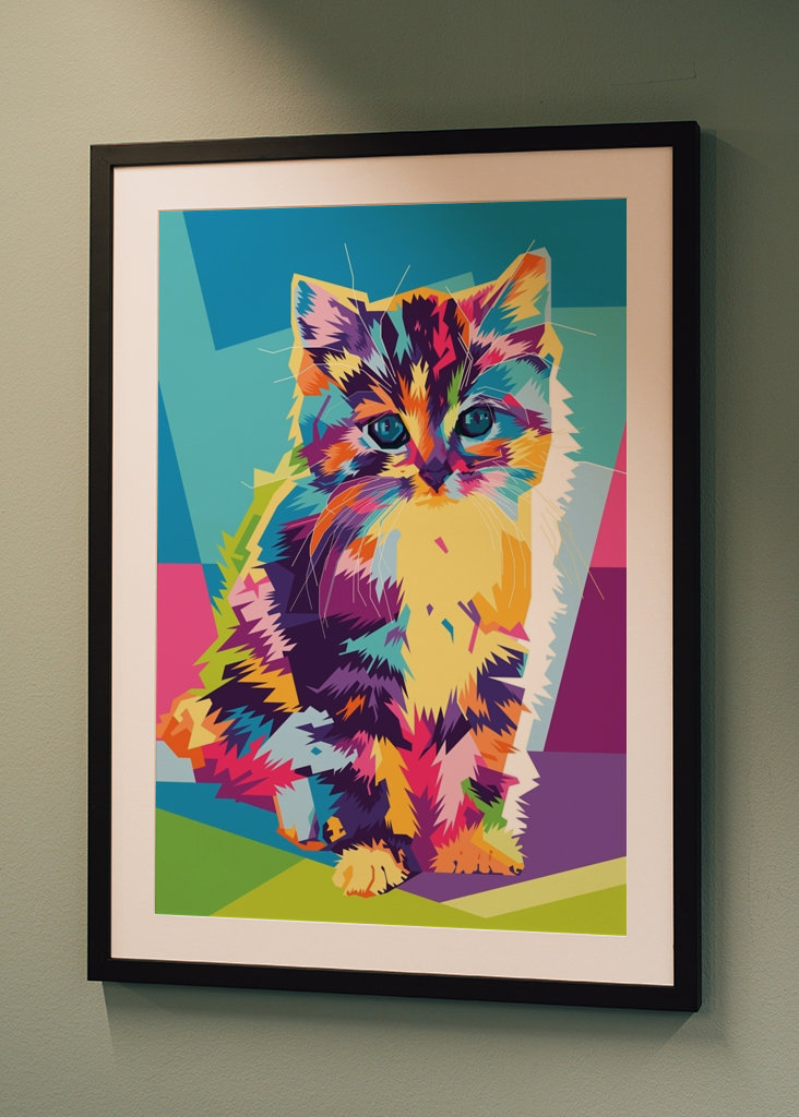 Cat Pop Art WPAP