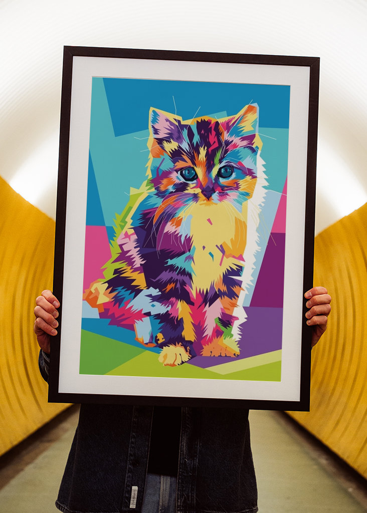 Cat Pop Art WPAP