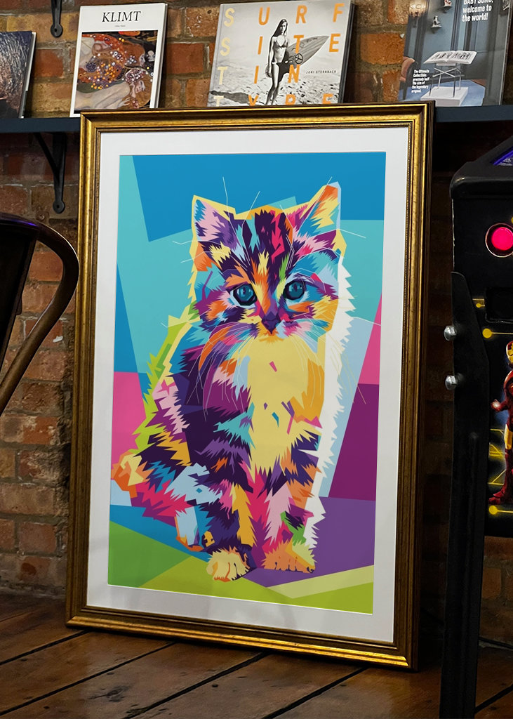 Cat Pop Art WPAP