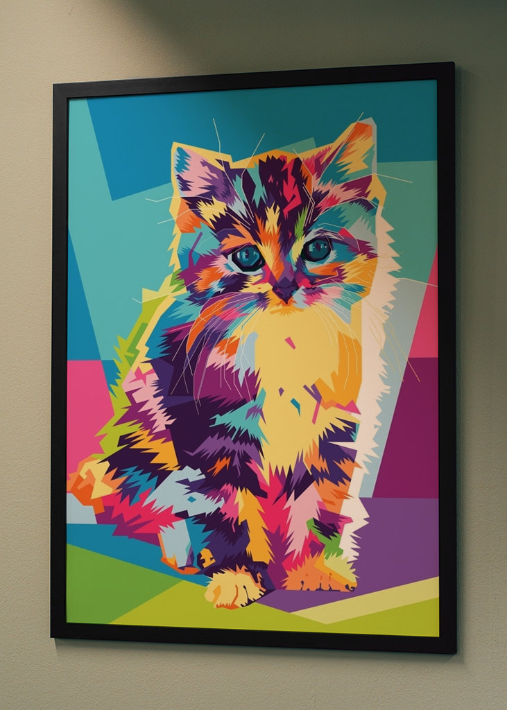 Cat Pop Art WPAP