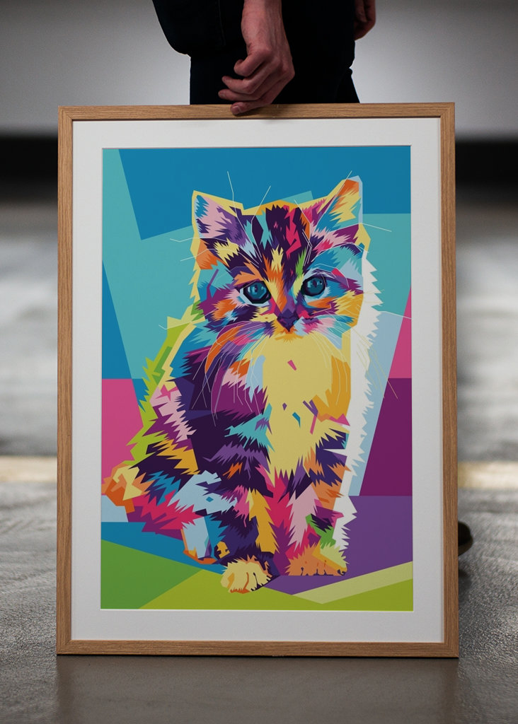 Cat Pop Art WPAP