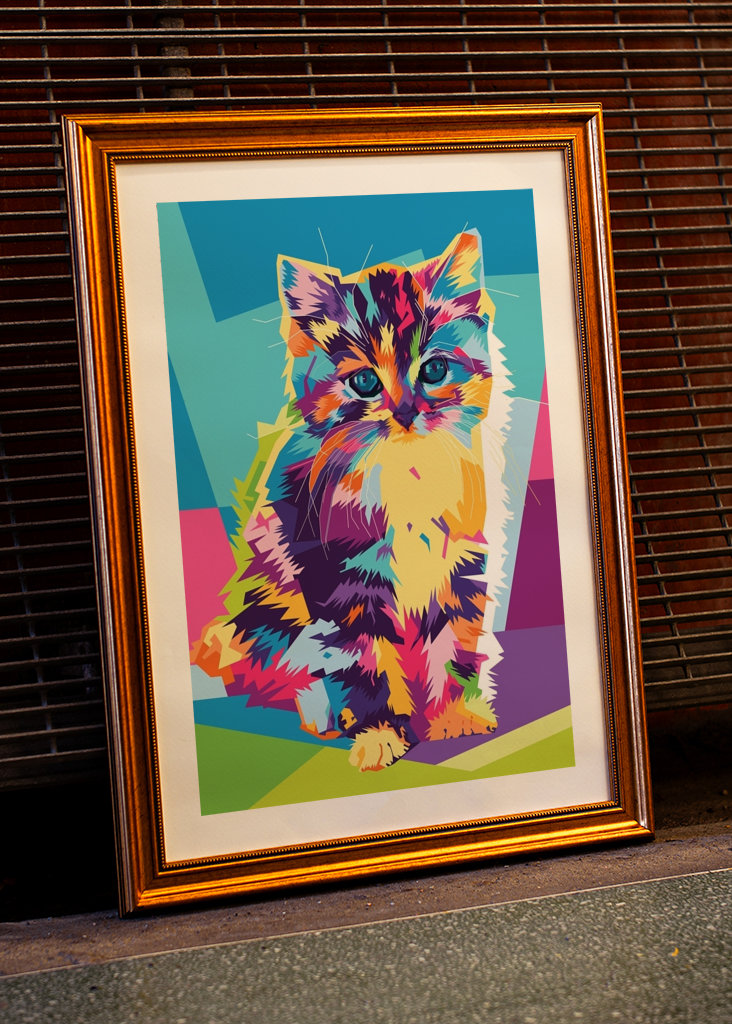 Cat Pop Art WPAP