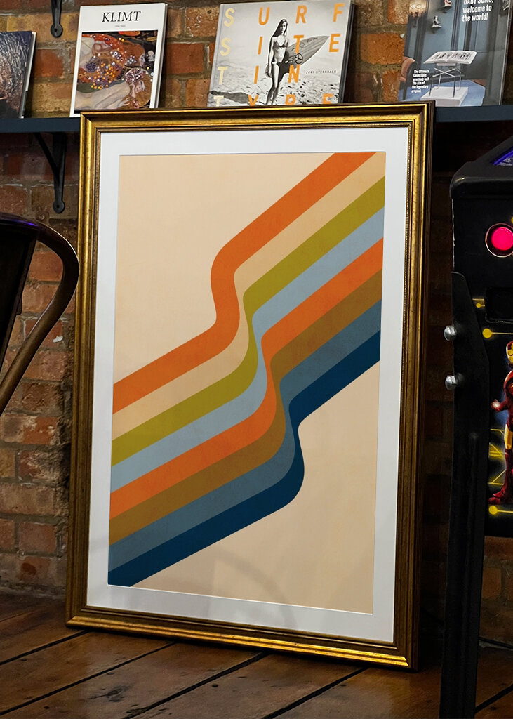 Maxi Retro Rainbow Wave Earthy