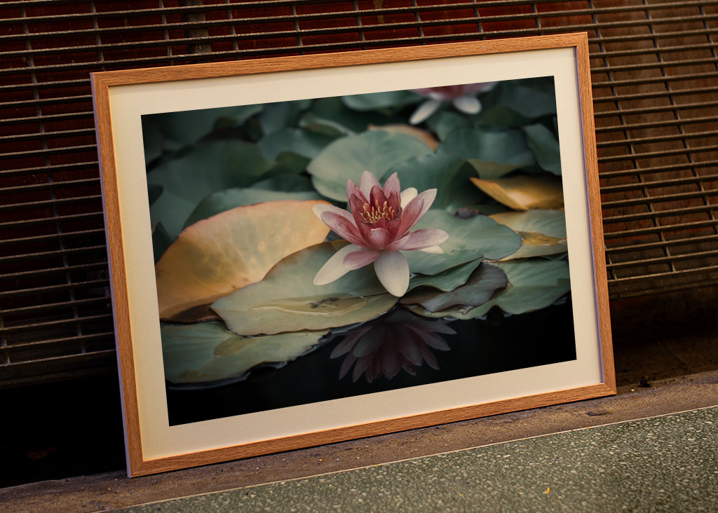 Refleksion af en vandlilje