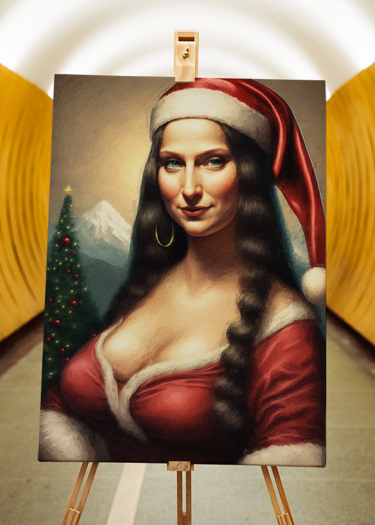 Mona Lisa Papá Noel Disfraz Pin-up