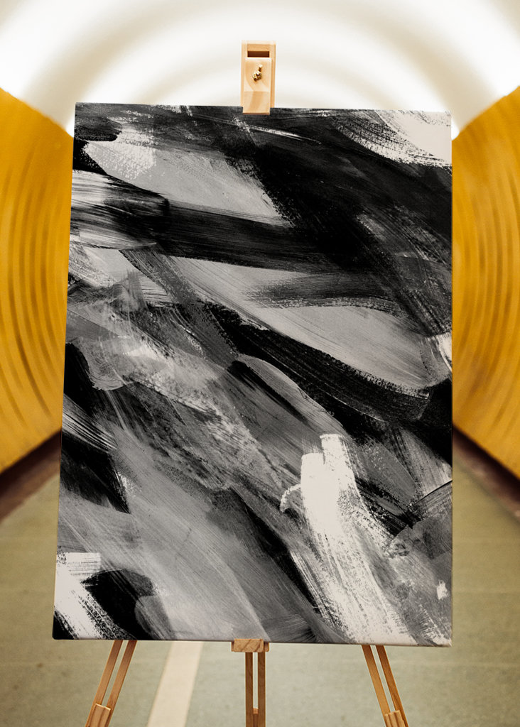 Abstract Artwork Greyscale #1