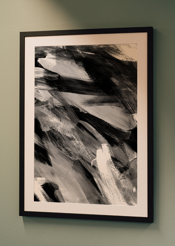 Abstract Artwork Greyscale #1