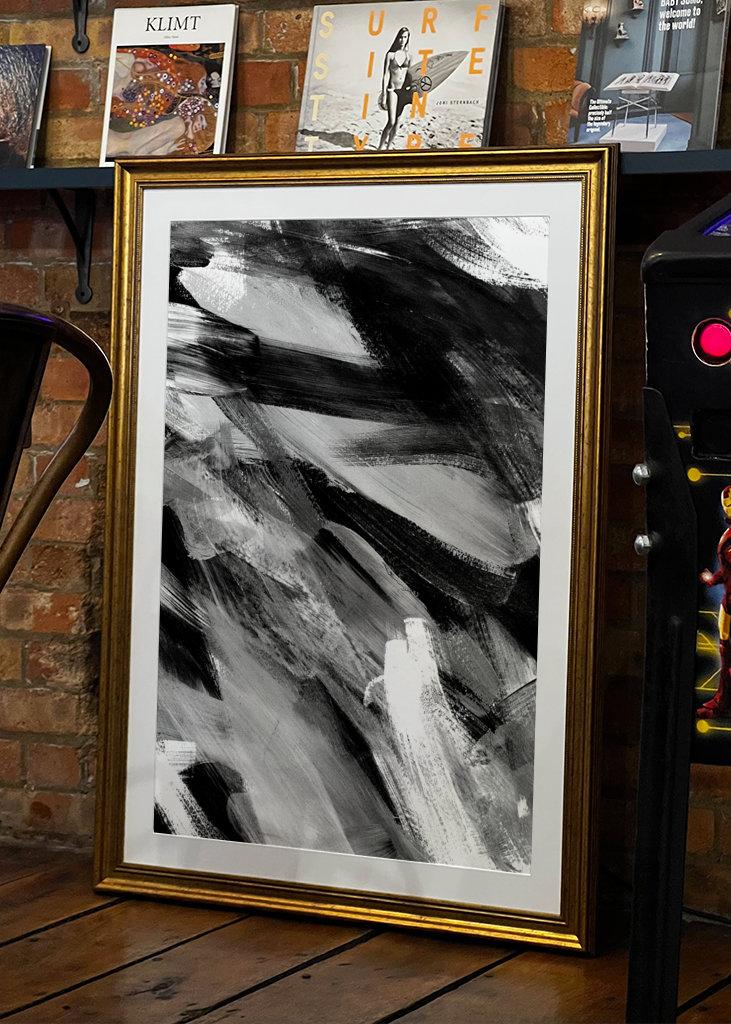 Abstract Artwork Greyscale #1