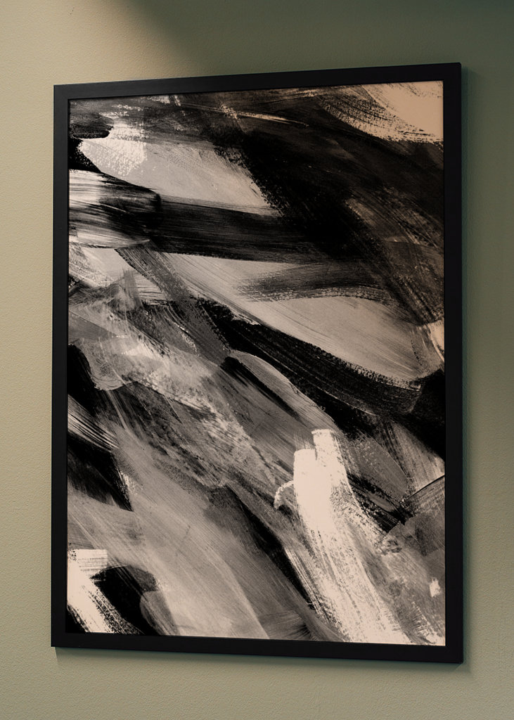 Abstract Artwork Greyscale #1