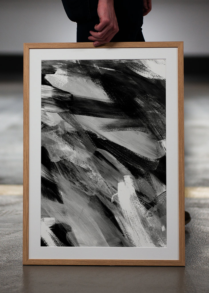 Abstract Artwork Greyscale #1