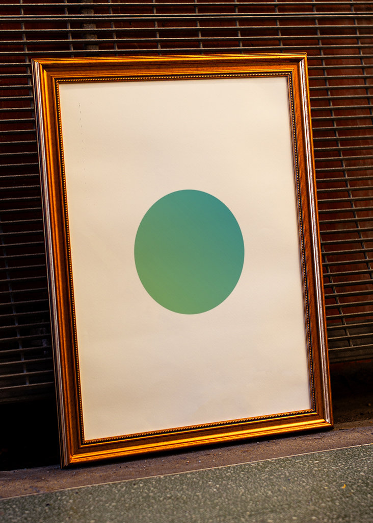 Degradado Azul Verde Círculo