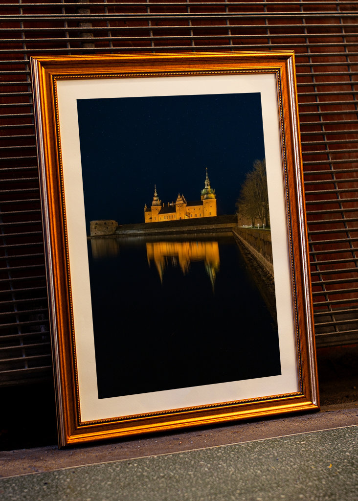 Schloss Kalmar in der Nacht